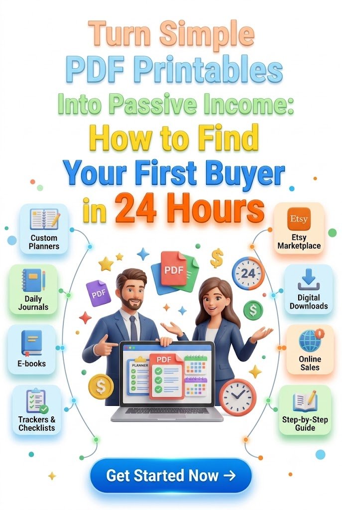 Turn Simple PDF Printables Into Passive Income: How to Find Your First Buyer in 24 Hours