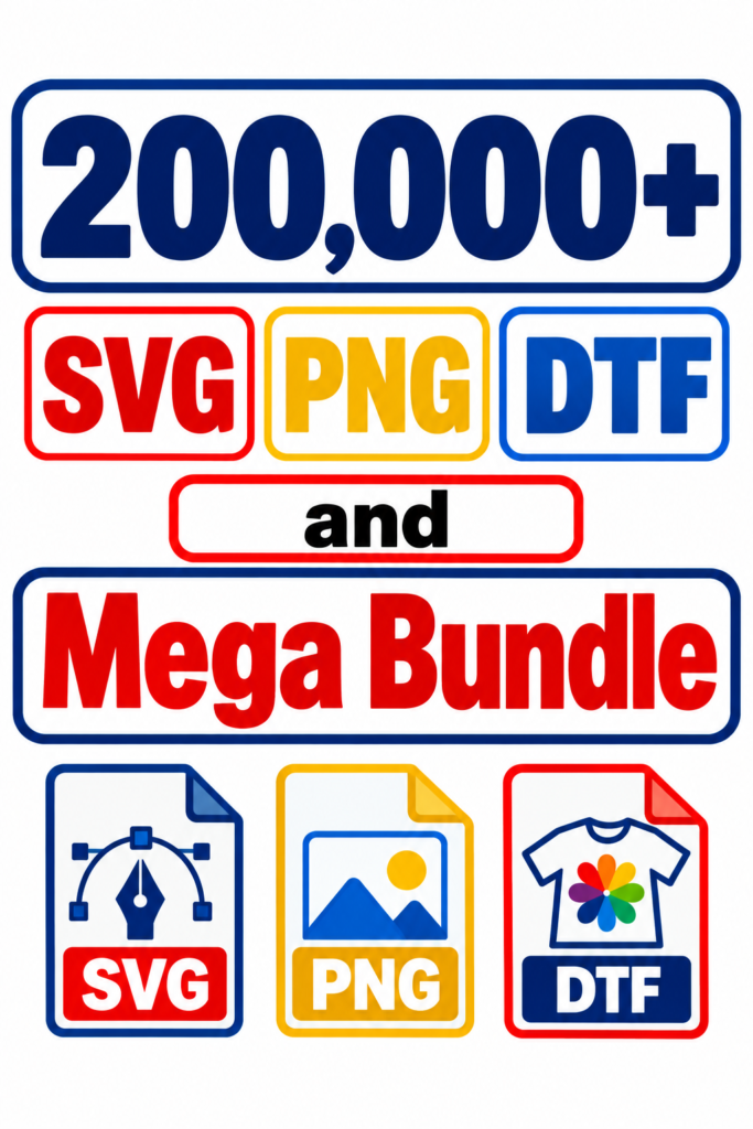 SVG, PNG, and DTF Mega Bundle