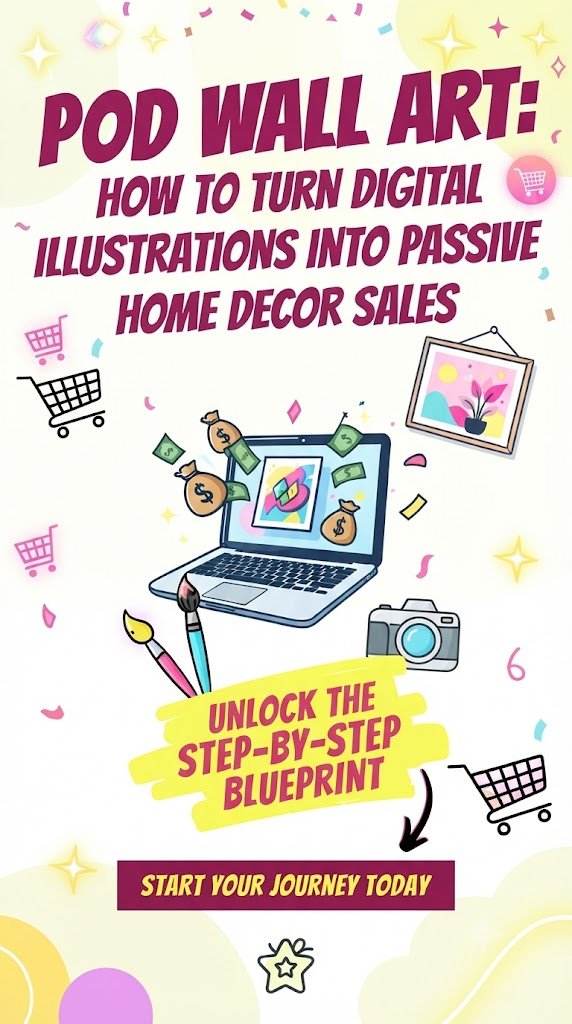 POD Wall Art: How to Turn Digital Illustrations Into Passive Home Decor Sales