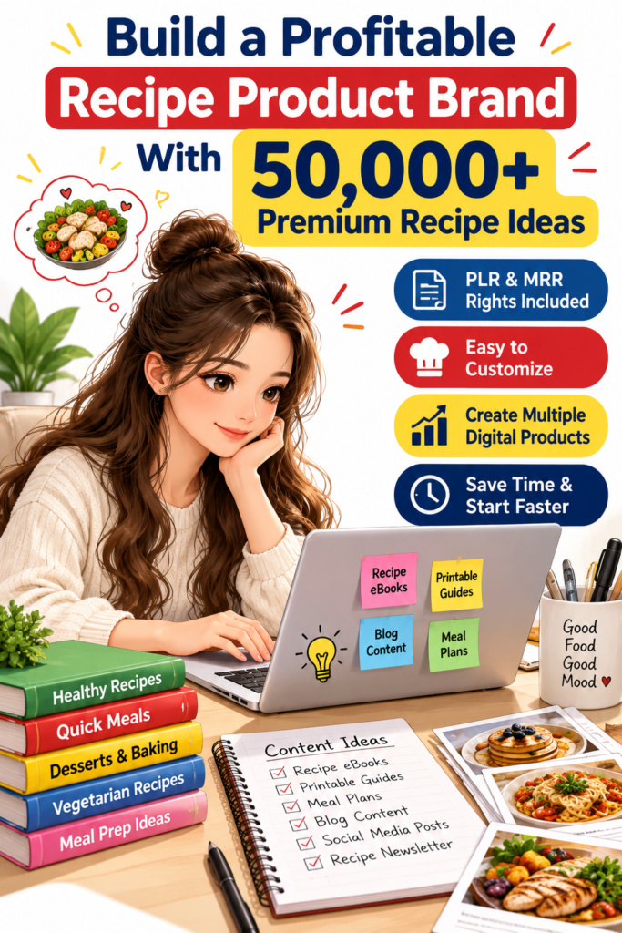 Build a Profitable Recipe Product Brand With 50,000+ Premium Recipe Ideas