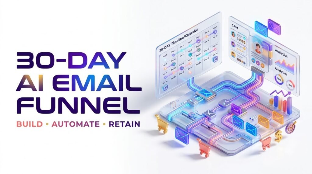 Learn to create and sell 30-day AI email marketing sequences, welcome funnels, cart recovery flows, and automated drip campaigns with practical templates.