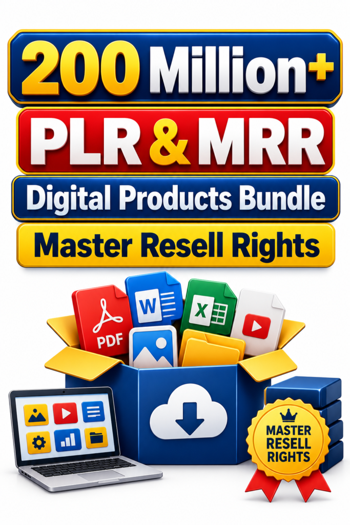 200 Million+ PLR & MRR Digital Products Bundle