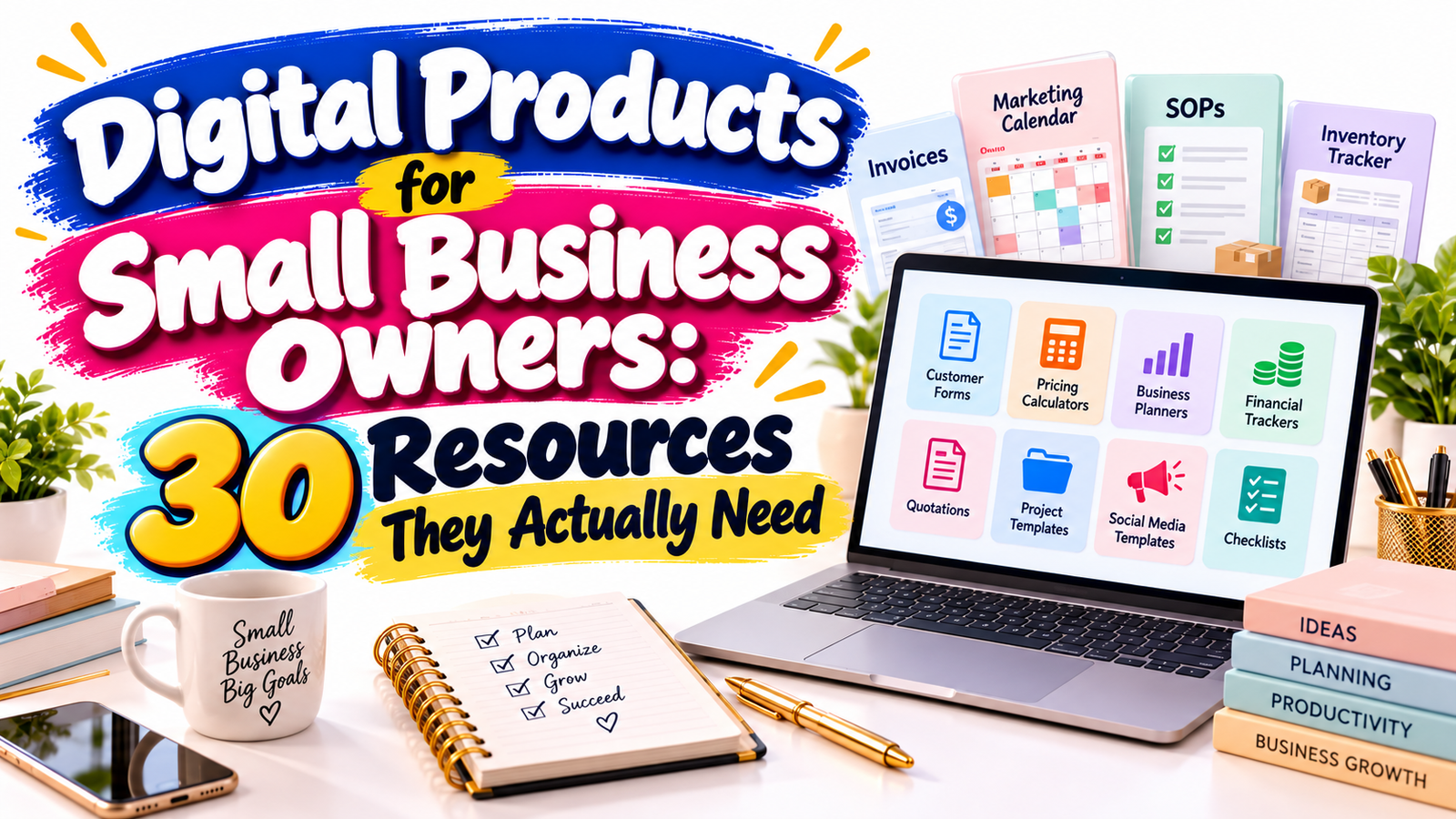 Digital Products for Small Business Owners: 30 Resources They Actually Need