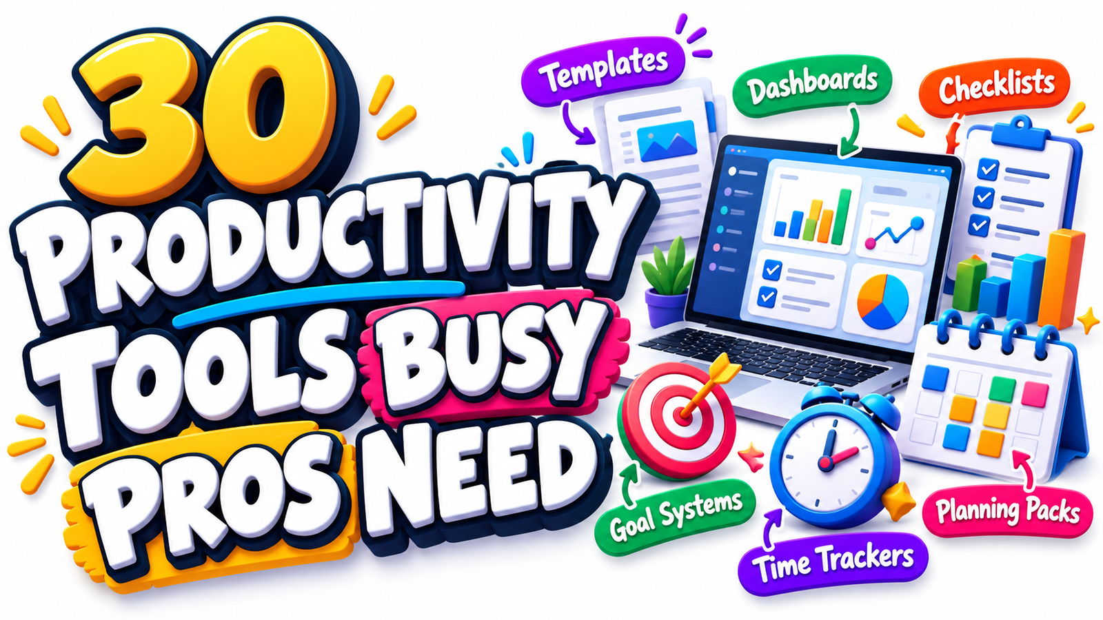 Productivity Digital Products: 30 Ideas for Busy Professionals and Entrepreneurs