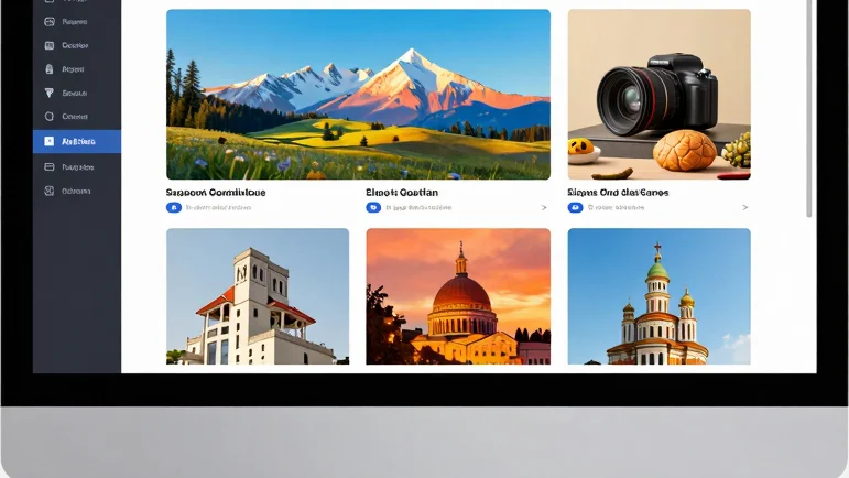Digital product mockup of an image generation AI interface on a d