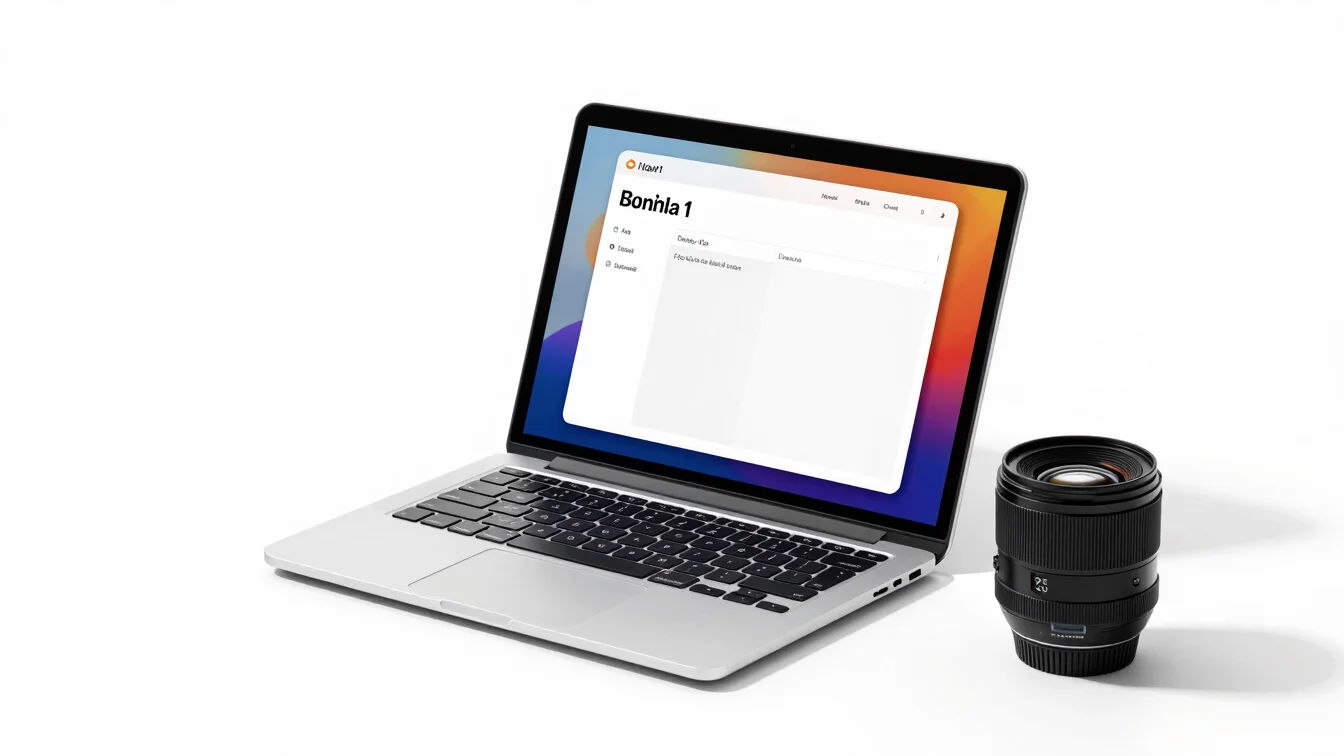 Isometric device mockup showing a digital journal template on a l