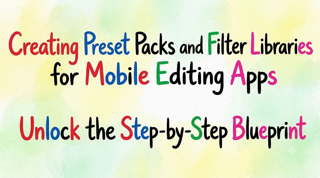 Creating Preset Packs and Filter Libraries for Mobile Editing Apps: How to Build, Sell, and Grow a Profitable Digital Product Business