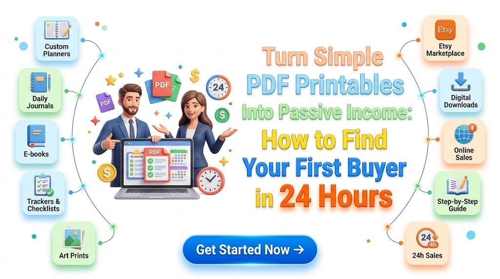 Turn Simple PDF Printables Into Passive Income: How to Find Your First Buyer in 24 Hours
