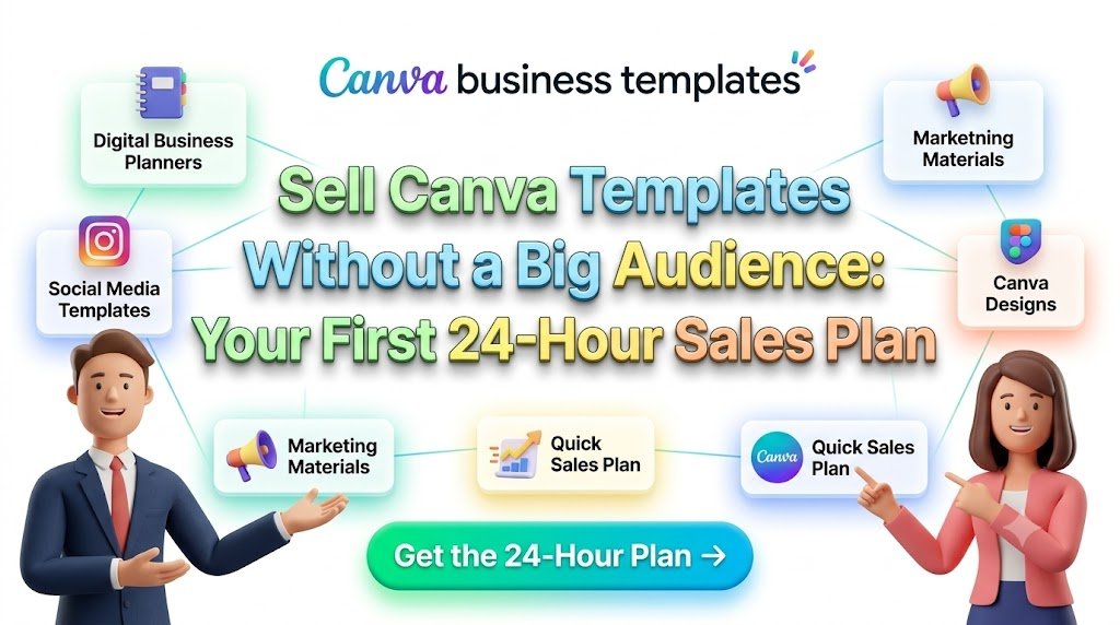 Sell Canva Templates Without a Big Audience: Your First 24-Hour Sales Plan