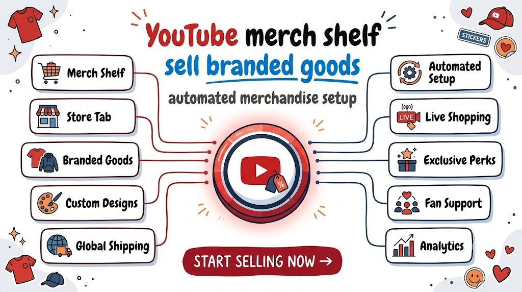 Building a Merch Shelf on YouTube: Low-Effort Ways to Sell Branded Physical Goods