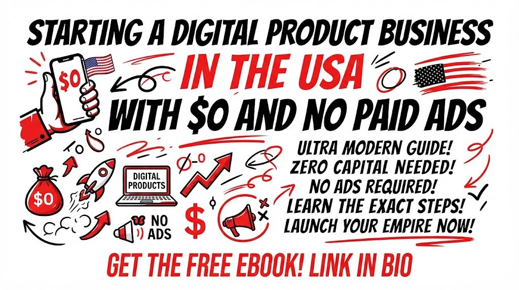 Starting a Digital Product Business in the USA With $0 and No Paid Ads
