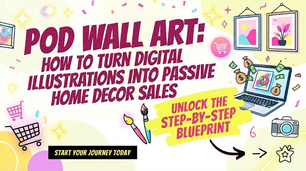 POD Wall Art: How to Turn Digital Illustrations Into Passive Home Decor Sales