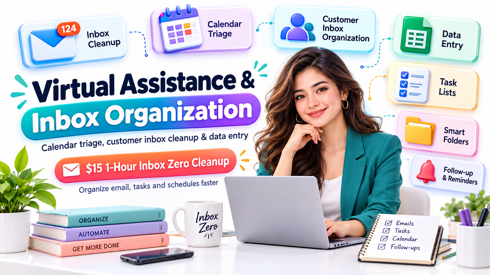Virtual Assistance & Inbox Organization: How to Start With a $15 Inbox Zero Cleanup Service