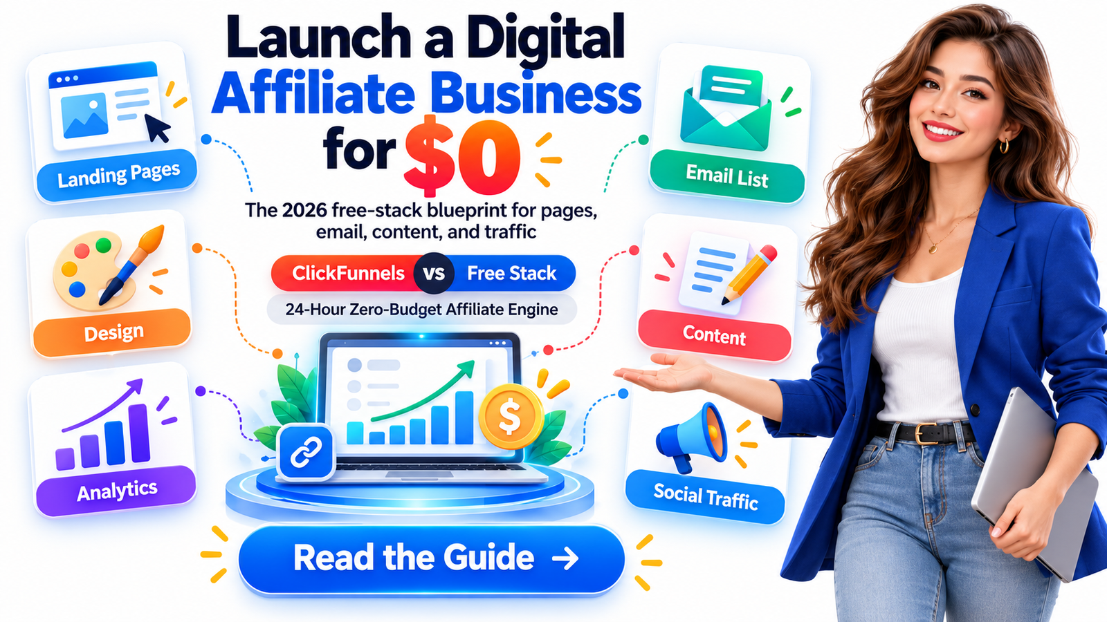 How to Launch a Full Digital Affiliate Business for $0 Upfront Cost in 2026