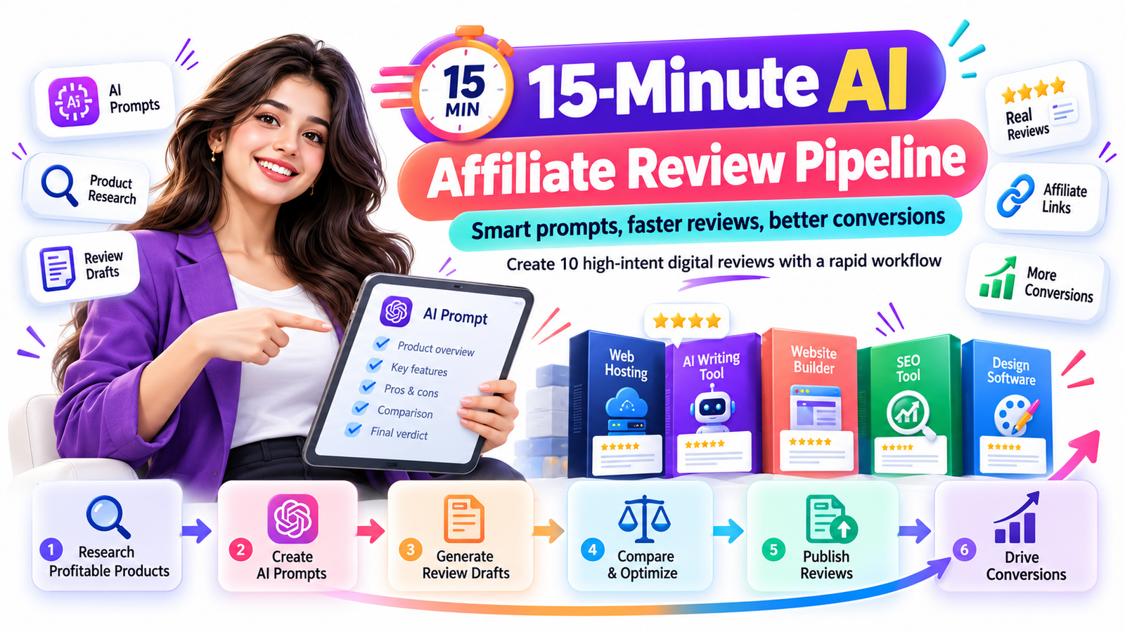 How to Build an Affiliate Review Pipeline in 15 Minutes Using Smart AI Prompts
