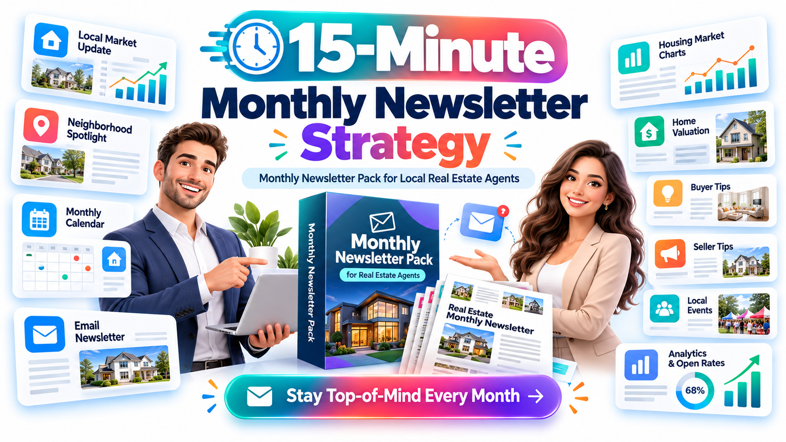 The 15-Minute Monthly Newsletter Strategy That Keeps You Top-of-Mind in Your Local Market