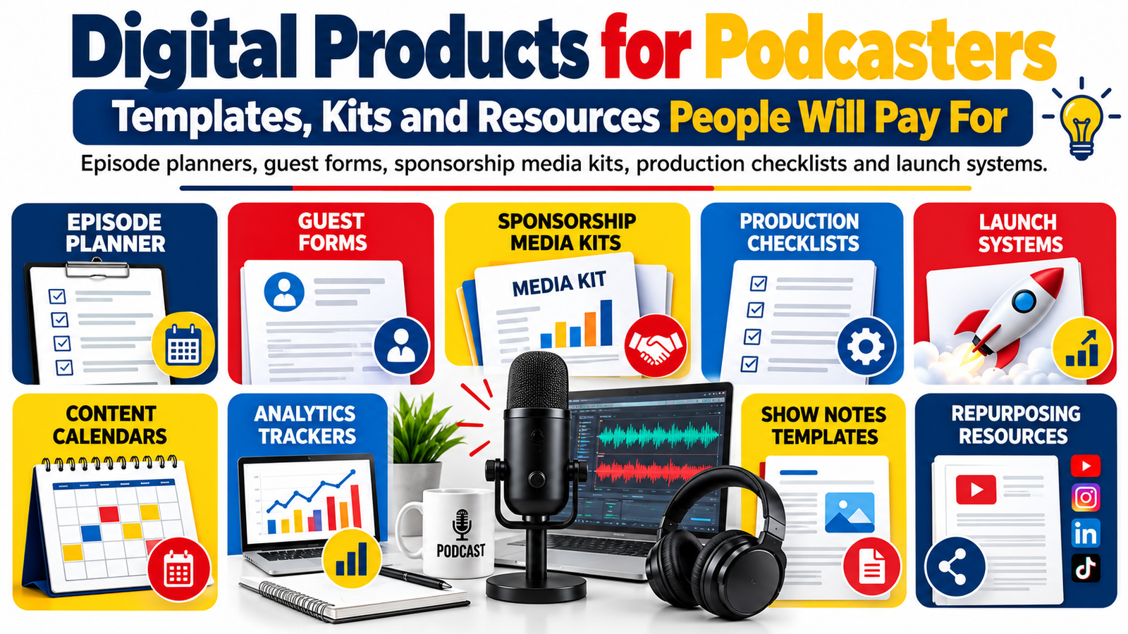 Digital Products for Broadcasters: Templates, Kits and Resources People Will Pay For