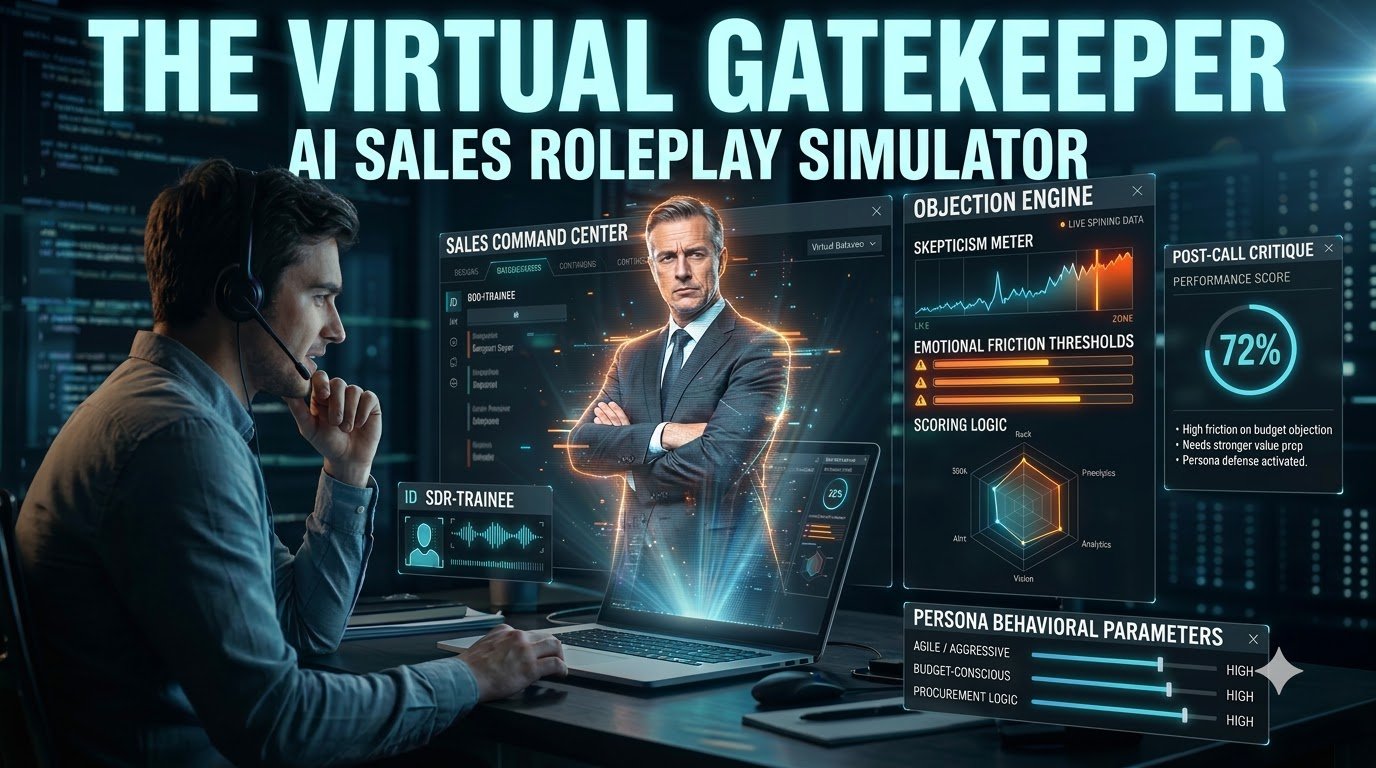 The Virtual Gatekeeper: Selling Custom AI Roleplay Simulators for High-Ticket B2B Sales Teams