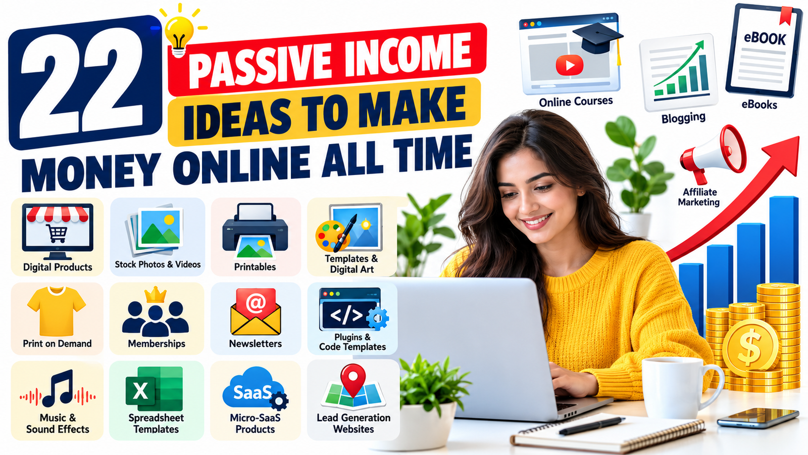 22 Passive Income Ideas to Make Money Online Around the Clock