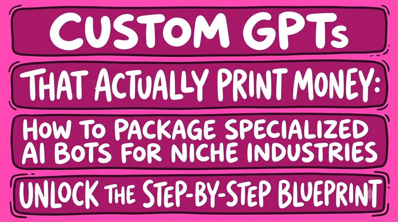 Custom GPTs That Actually Print Money: Build & Sell Niche AI Bots