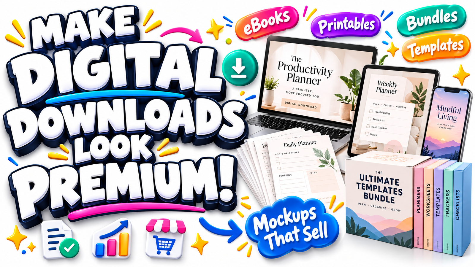 Digital Product Mockups That Make Downloads Look More Valuable