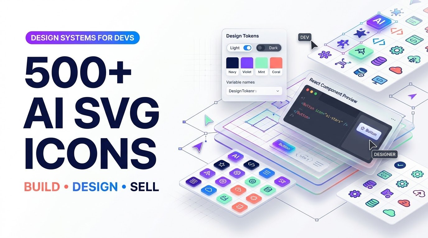 Learn to create and sell 500+ consistent AI-assisted SVG icons, Figma UI token kits, and React icon bundles with practical design and pricing strategies.