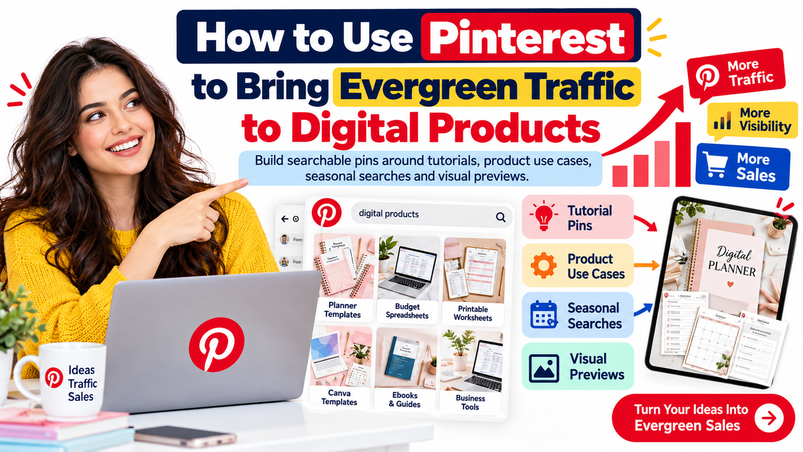 How to Use Pinterest to Bring Evergreen Traffic to Digital Products